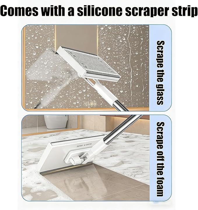 Snap Grip Mini Mop, Clever Zero Touch Cloth Changing Mini Mops, 39 Inch Retractable Gap Dust Cleaner Lazy Mops with Locking Head & Sweeping Cloths for Multi Cleaning