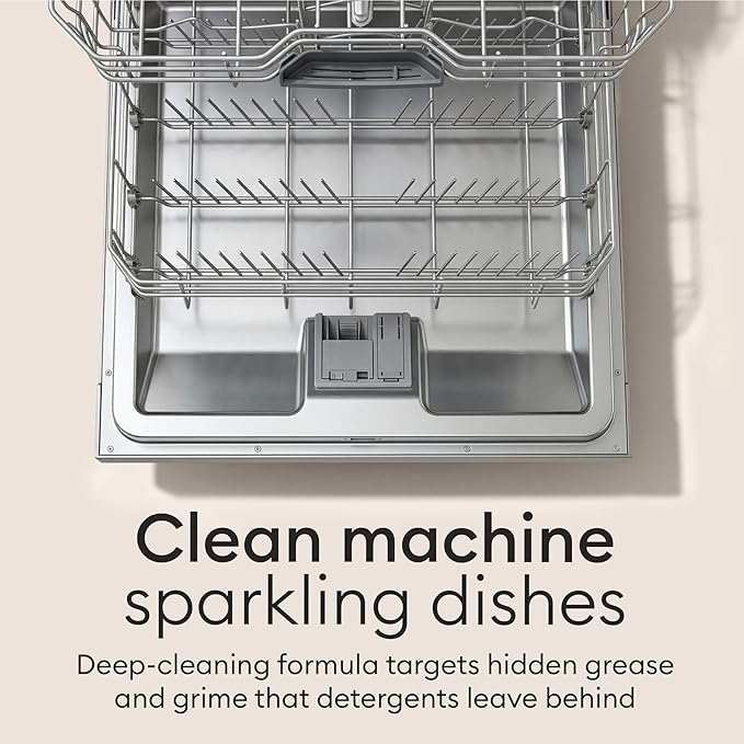Vove Dishwasher Cleaner Tablets, 12 Count - Deep Clean Descaler for Hard Water, Limescale and Odor - Enzyme and Oxygen-Powered Formula with Plant-Based Softeners, FSC-Certified Kraft Packaging