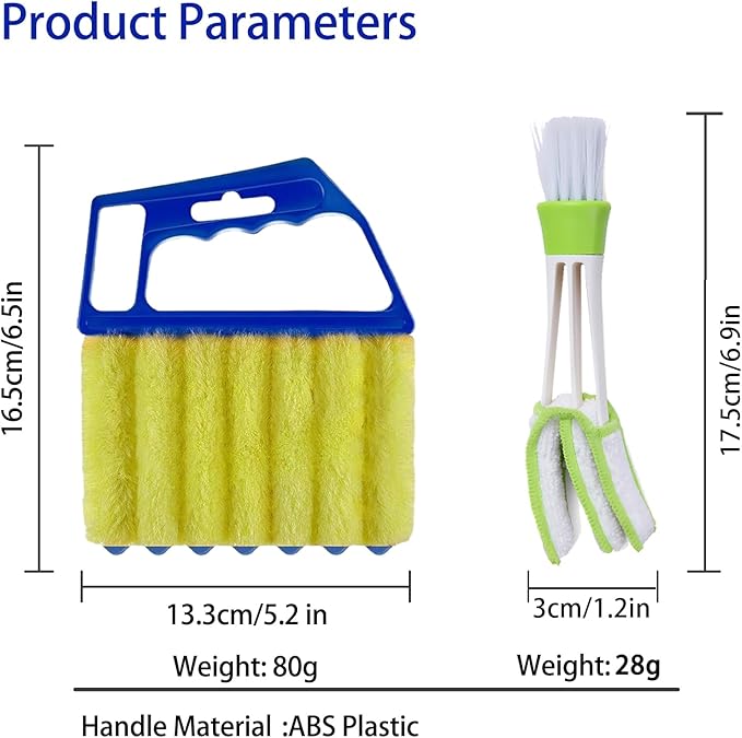 Blind Cleaner Duster Tool, Blinds Cleaner Tool, Extra Washable Blind Duster Sleeve - Microfiber Louver Cleaning Tool for Vents, Air Vent Cleaner and Dusting (3-Pack)