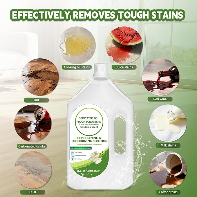 Floor Cleaning Solution Compatible with Tineco – 82 FL OZ Gardenia Floor Cleaner – Sweet, Long-lasting Fragrance, – For All Cordless Wet/Dry Vacuum Mop Cleaner & Robot Vacuums with Mopping