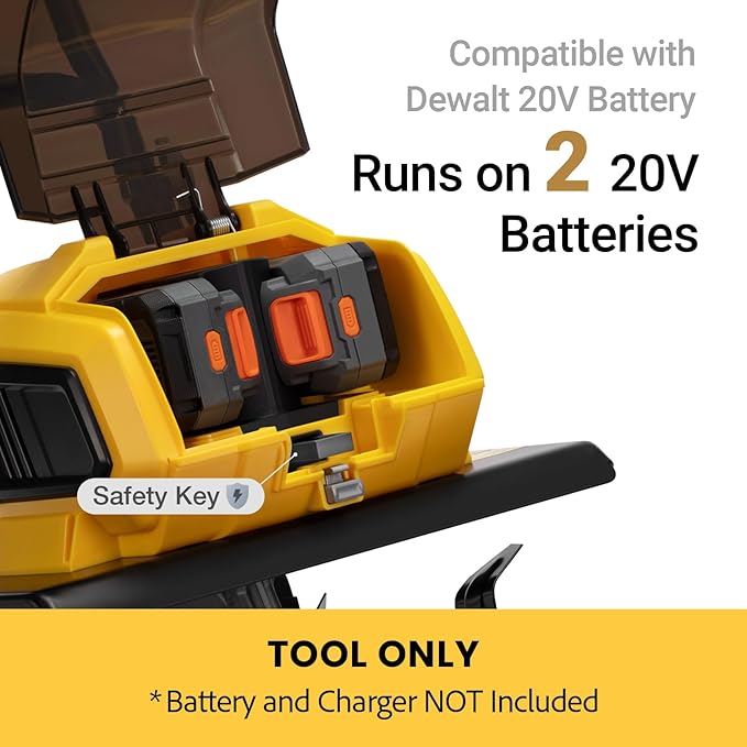 Mellif 40V Cordless Garden Tiller/Cultivator Compatible with Dewalt 20v Max Battery (Tool Bare) 14.2'' Width 8.7'' Depth 16 Steel Tines, Electric Rototiller Brushless Foldable with Adjustable Wheels