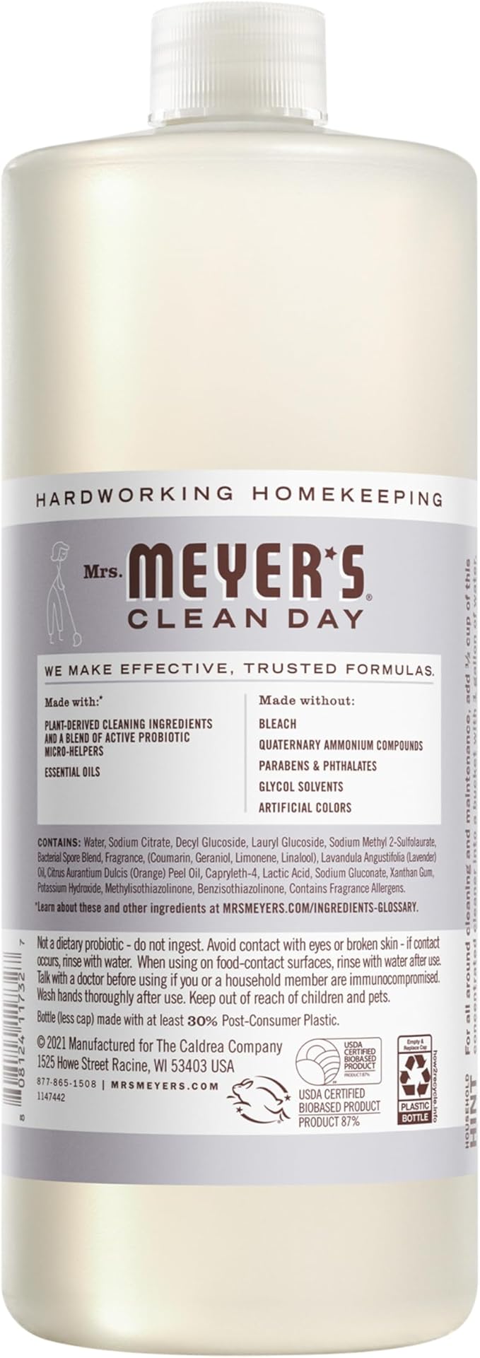 MRS. MEYER'S CLEAN DAY Probiotic Multi-Surface Concentrate Cleaner, Lavender, Cleans Crevices And Tough Stains, 32 Fl Oz