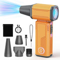 Compressed Air Duster,130000RPM Electric Portable Air Duster,Stepless Speed Mini Blower,No Canned Dust Blower,Rechargeable Cordless Jet Fan for Computer Keyboard Car Cleaning,Dry-Yellow