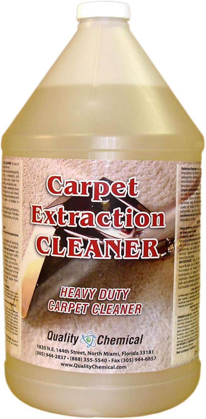 Commercial Carpet Extraction Cleaner and Shampoo. Heavy-duty carpet cleaner for use in all extraction type machines.-1 gallon (128 oz.)