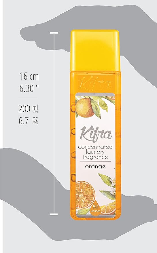 KIFRA ORANGE Concentrated Laundry Fragrance 6.76 Fl Oz 200ml 80 Washing Cycles
