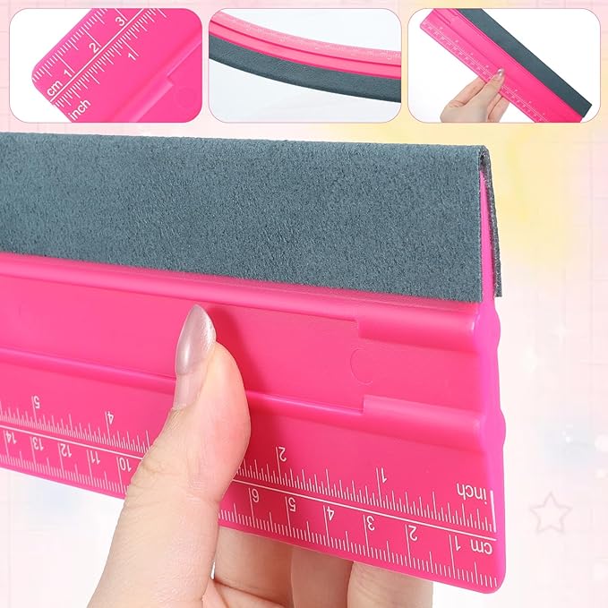 Professional Squeegee for Vinyl, 10 Inch Vinyl Squeegee Tool with Ruler for Wallpaper, Window Film, Craft, Suede