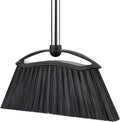 Heavy Duty Broom, 54-inch Adjustable Long Handle Angle Brooms Large Brooms for Sweeping Indoor and Outdoor Commercial Broom for Home Kitchen Patio Garage Porch Courtyard Classroom, Black