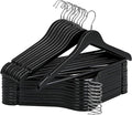 StorageWorks Black Wooden Hangers 20 Pack, Heavy Duty Wood Hangers for Closet, Clothes Hangers for Coats, Shirts, Pants, Suits