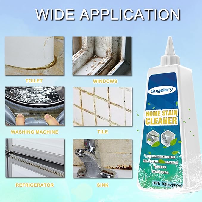 Sugelary Household Washing Machine Cleaner, Home Remover Gel for Refrigerator Strips, Grout Cleaner Best for Home Sink, Kitchen, Showers(10 Fl. oz)
