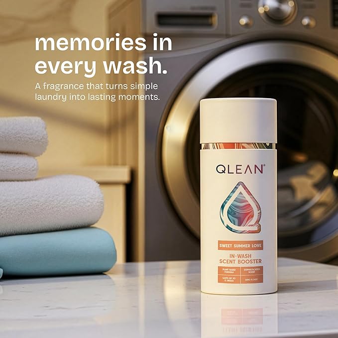 QLEAN In Wash Scent Booster Beads - 100% Plant Based - Natural Laundry Booster Beads & Smell Deodorizer - Environment Friendly Odor Eliminator for Clothes (320 grams) (Ruby Sunset Bliss)