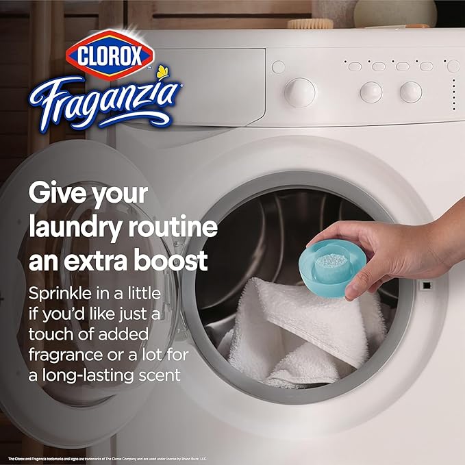 Clorox Fraganzia Laundry Scent Booster Crystals, In-Wash Fragrance Beads for Fresh-Smelling Clothes & Linens, Safe for All Fabrics & Colors, Easy-Pour Bottle, Ocean Scent, 70 Oz - 6 Pack