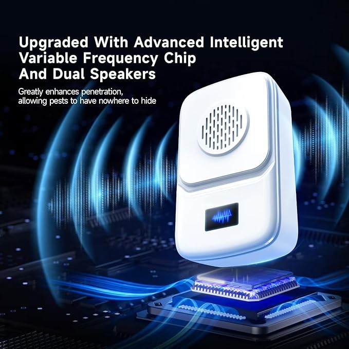 Upgraded Ultrasonic Pest Repellen (6 Packs), Indoor Insect Repeller, Pest Control, Repellent Roach, Mouse, Bugs, Mosquito, Mice, Spider, Ant, Rodent Repellent Ultrasonic Plug in