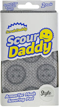 Scrub Daddy Scour Daddy Style, Scourers Non Scratch Scrubbing Sponge, Scouring Pads, Kitchen Sponges for Dishes, Dishwashing Pan Scrubber, Cleaning Supplies, Dish Sponges for Washing up, Pack of 2