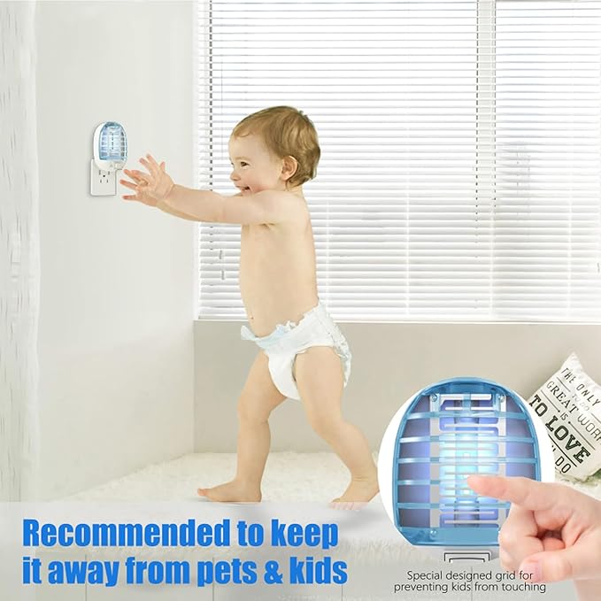Indoor Bug Zappers, Fly Traps for Indoors, Insect Traps for Home Mosquito Killer for Kids & Pets, Home, Kitchen, Bedroom, Baby Room, Office (2 Packs)