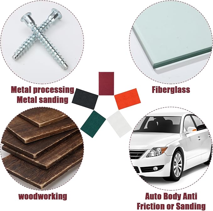 Hoolerry 30 Pcs 6 x 9 Inch Scuff Pad 5 Different Specifications Assortment Scouring Pad General Purpose Non Scratch Scrub Pad Ideal for Garden Automotive Body Tools and Grills Dish Kitchen Cleaning