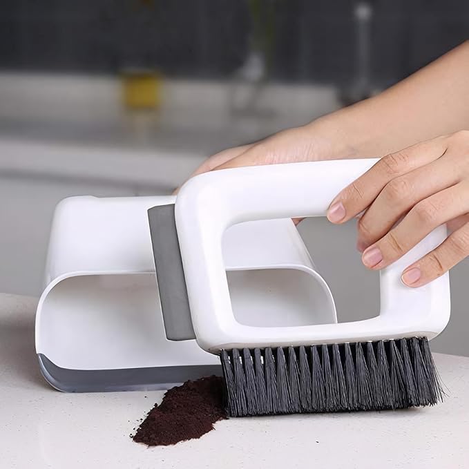 Mini Dustpan and Brush Wisp Broom and Dustpan Portable Handheld for Keyboard Bedroom Bathroom Kitchen Counter Camping Tent BBQ Table Pet(1 Set)