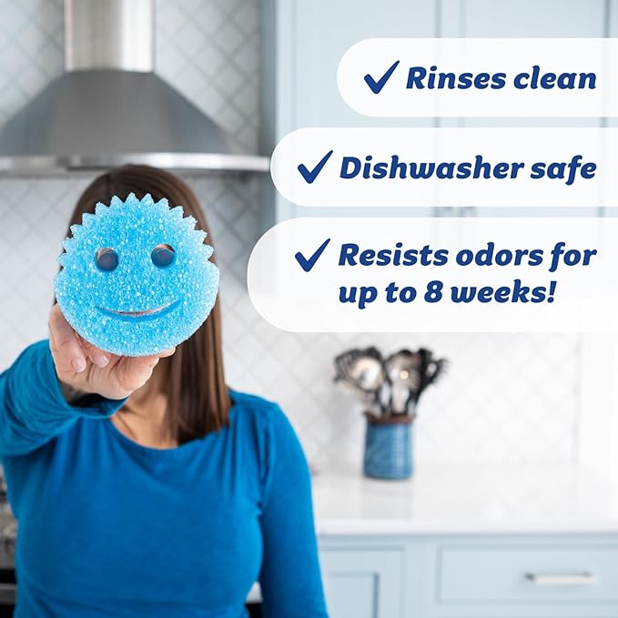 Scrub Daddy Sponges & PowerPaste XL Value Pack - 4 Scrub Daddy Multipurpose Dish Sponges & PowerPaste XL All-Purpose Cleaning Paste - Scratch-Free, Multi-Surface Household Cleaning Supplies Kit (5ct)