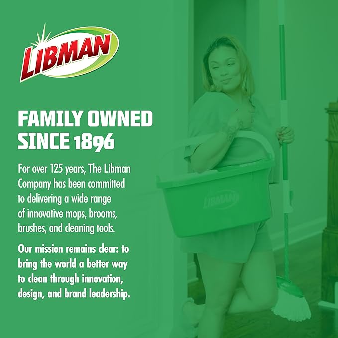 Libman Tornado Spin Mop System | Mop and Bucket with Wringer Set | Mops for Floor Cleaning | 1 Mop Head Included