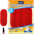 KEEPOW 3 Pack Microfiber Reusable Duster Refills Compatible with OXO Duster, Washable Dusters for Cleaning Compatible with OXO Extendable Duster for Blinds Ceiling(Handle is Not Included)
