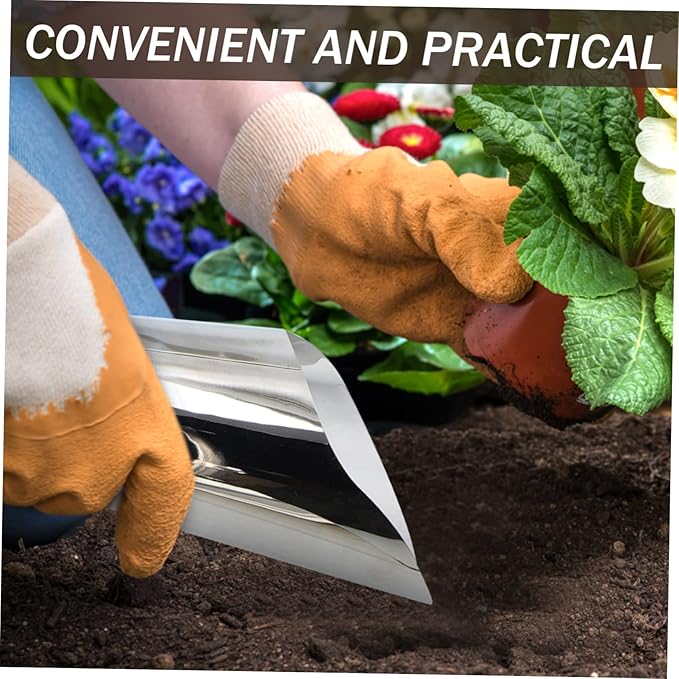 Stainless Steel Bucket Shovel Bonsai Soil Scoop Plastic Soil Scoops for Garden Fertilizer Feed Scooper Small Soil Scoops Gardening Supplies Potted Scoops for Stainless Steel