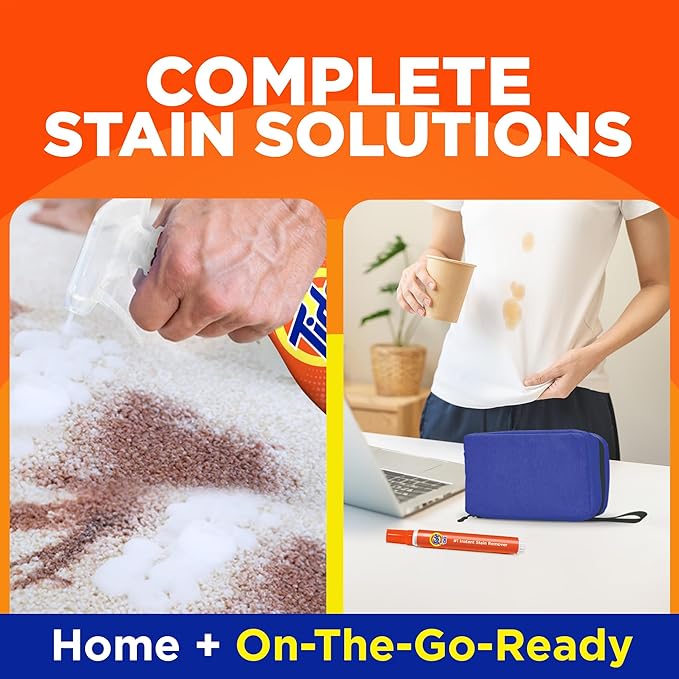 MADE BY NEHEMIAH Tide Rescue Laundry Stain Remover Spray with Oxi + Travel Size Tide To Go Pen, Spot Remover for Clothes, Fabric, Upholstery, Carpet, Grease & More Tough Stains- 22 Fl Oz + 1 Stain Pen