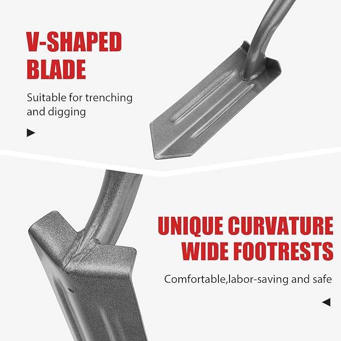 4-Inch Trench Shovel Trenching Spade Irrigation Shovel Narrow Spade Trench Digger Tool,57 inches