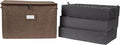 Covermates Keepsakes - Adjustable Zip-Top Storage Box - Configurable FlexGrid Compartments - Heavy Duty Polyester- Reinforced Handles - Stackable Design - Indoor Storage, Brown Heather