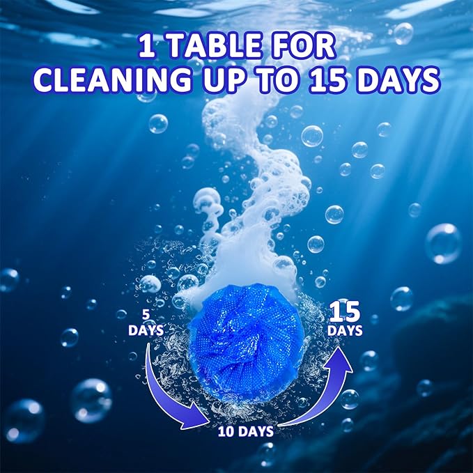 Coldcool Toilet Bowl Cleaner Tablets - 20 Pack, Long-Long-lasting Toilet Cleaner, Pine Scent.