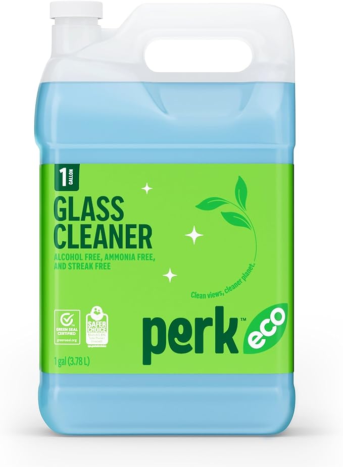 Sustainable Earth Ready‑to‑Use Glass Cleaner Refill, 1‑Gallon Bottle — Ammonia‑Free Streak‑Free Formula for Windows, Mirrors & Glass Surfaces