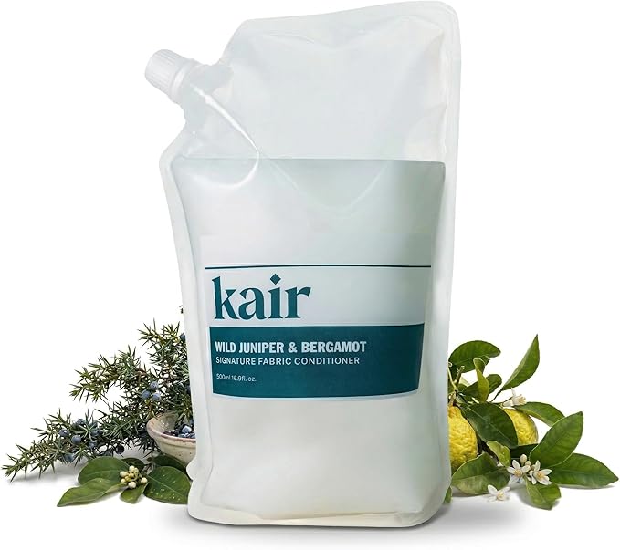 Kair Signature Fabric Conditioner Refill - Wild Juniper & Bergamot | Plant-Based Fabric Softener, 16.9 Fl Oz, Vegan, Cruelty-Free, Biodegradable, Anti-Static Softens & Protects Fibers