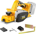 Cordless Electric Hand Planer: 3-1/4-Inch Handheld Planer Compatible with Dewalt 20V Battery (No Battery) - 15000 RPM Power Wood Planer for Woodworking, Carpentry, and Home DIY