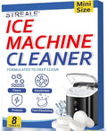 Ice Maker Cleaner and Descaler - Ice maker cleaning tablets mini size, compatible with all major brands, safe and nickel-free descaler, suitable for countertop, portable, and commercial ice makers.