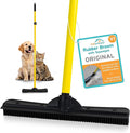 FURemover Original Plus Pet Hair Rubber Broom with Squeegee, with 61" Telescopic Handle for Carpet, Tile and Hardwood