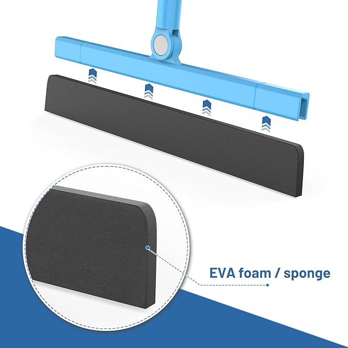 KOLLIEE Replacement Foam Squeegee Blade Black Squeegee Lip Sponge 2 Pack