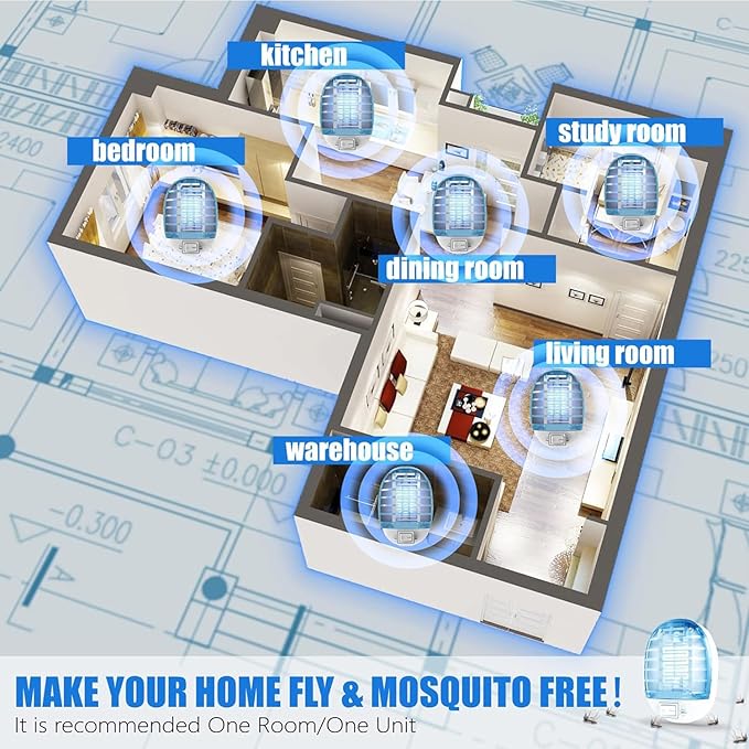 Indoor Bug Zappers, Fly Traps for Indoors, Insect Traps for Home Mosquito Killer for Kids & Pets, Home, Kitchen, Bedroom, Baby Room, Office (2 Packs)
