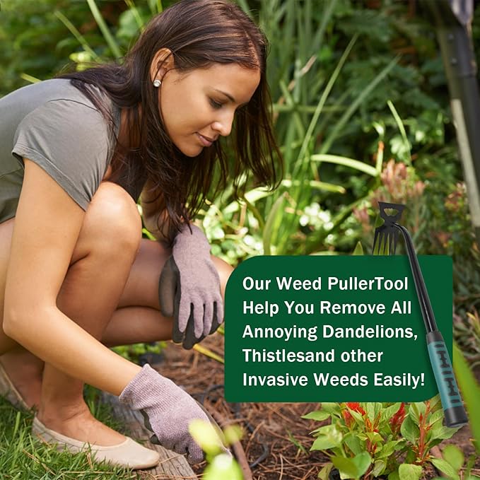 Weed Remover Tool,Portable Garden Weeder Tool,2026 New Gardening Weeding Tools,for Garden Hand Tools for Vegetable Gardening Backyard Farm Planting & Uprooting Weeding Tool (5 Teeth)