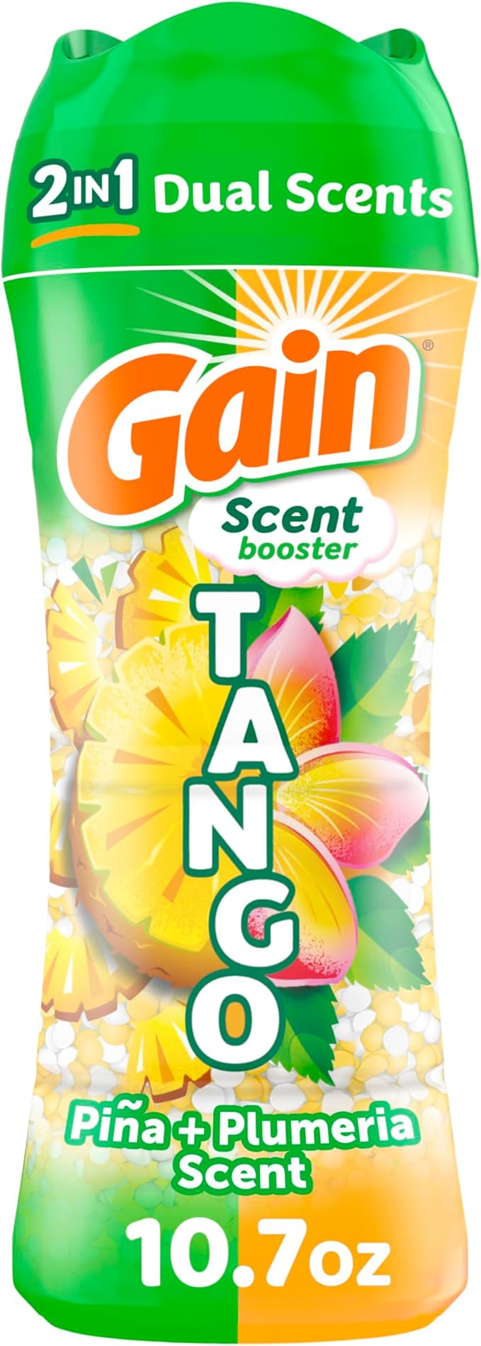 Gain Tango 2-in-1 Laundry Scent Booster Beads, Piña and Plumeria Scent, 10.7 oz, Laundry Beads with Dual Scents Plus All Day Freshness