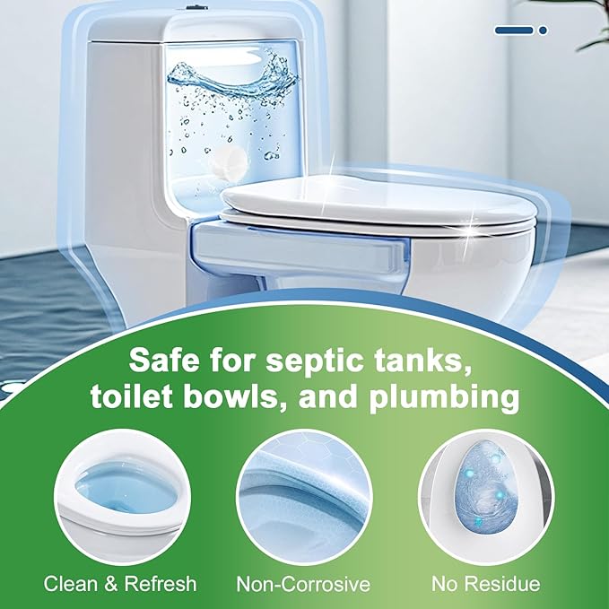 Toilet Bowl Cleaner Tablets 30 PACK Automatic Toilet Tank Cleaners Hands-Free Continuous Cleaning for Bathroom Toilet Bowl