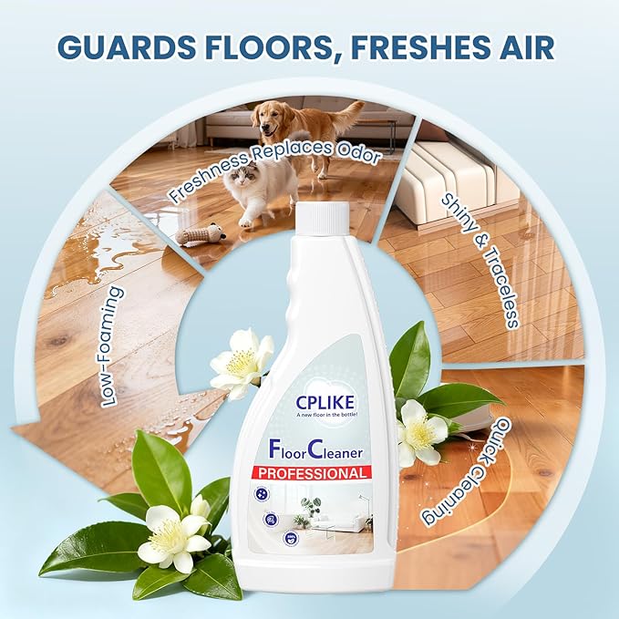 Floor Cleaning Solution for Mops, Compatible with Roborock (Qrevo/Q7/Q10/Saros 10R) and Other Brand Robot Vacuum and Mop Cleaner, Tea Tree Scent, 16.23 fl oz, Pack of 2