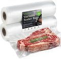 Vacuum Sealer Bags for Food - Seal a Meal Bags Rolls - 8inx20 Rolls 2 Pack - XinBaoLong Commercial Grade Heavy Duty BPA Free Great for Vac Storage