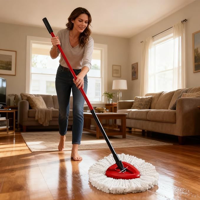 8-Pack Mop Heads Replacements for Ocedar EasyWring 1 Tank,Microfiber Spin Mop Refills, Deep Cleaning, Easy to Replace, Machine Washable