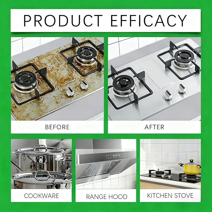 2026 New Electrolyzed Ion Kitchen Cleaner,Kitchen Appliance Cleaner,Oven Cleaner Heavy Duty For Kitchen Appliances, Household, Oven, Stove, Range Hood (1pcs)