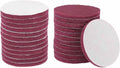 HARFINGTON 24pcs Scrubber Scouring Pads 400 Grits 5 Inch Drill Power Brush Hoop and Loop Surface Conditioning Disc Drill Scuffing Disc Scrub Pads for Home Kitchen Cleaning, Red