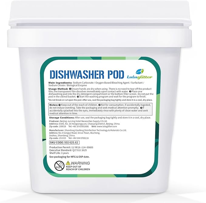 Dishwasher Pods 62 Count, Scrubbing Power, No Pre-Rinse Dishwasher Detergent Soap Removes Burnt-On Stain