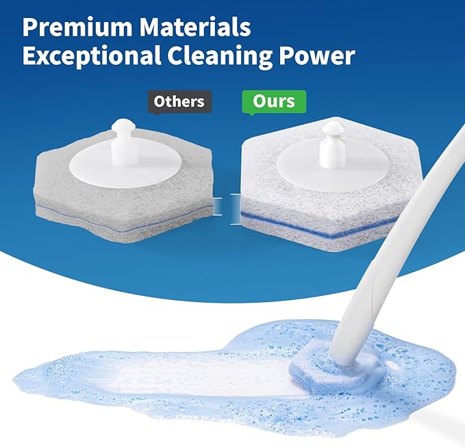 Compatible with Clorox Toilet Wand – Disposable Toilet Brush Head Refills (60 Count), Wand Not Included