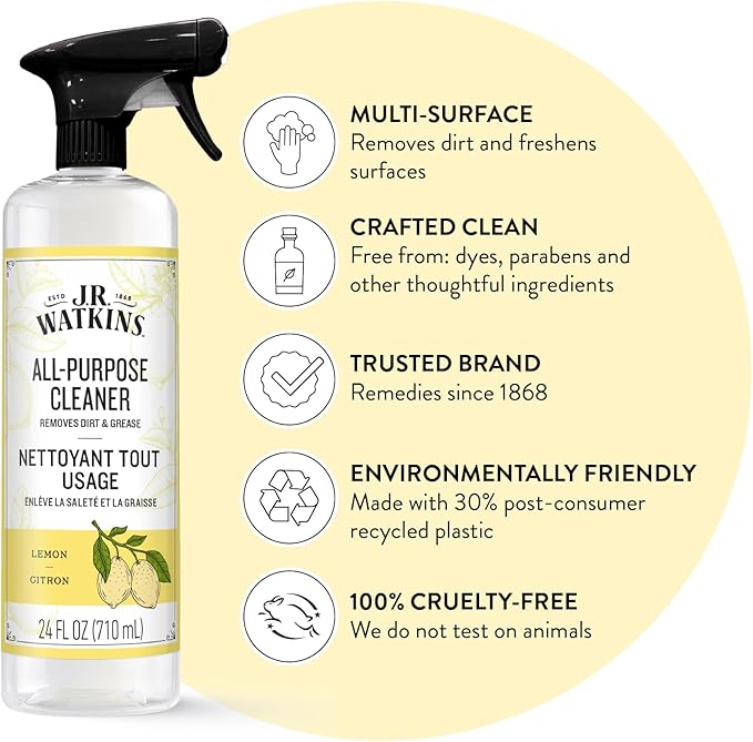 JR Watkins All Purpose Cleaner Lemon 24floz - 2pk