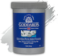 Goddard's Silver Polish Foam – Silver Jewelry Cleaner for Antiques, Accessories, Ornaments & More – Cleaner for Silverware Protection – Tarnish Remover for Jewelry w/Sponge Applicator (18 oz)