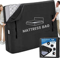 Mattress Bags for Moving and Storage, BETU Full Size Waterproof Mattress Protector Mattress Cover with 8 Heavy Duty Handles and Zipper Extra Thick Moving Supplies for Bed (2 Pack:77x57x13.5 Black)