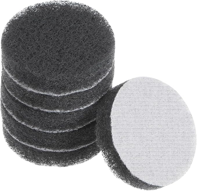 HARFINGTON 6pcs Drill Power Brush 2 inch Tile Scrubber Scouring Pads 800-1000 Grit for Bathroom Kitchen Household Cleaning