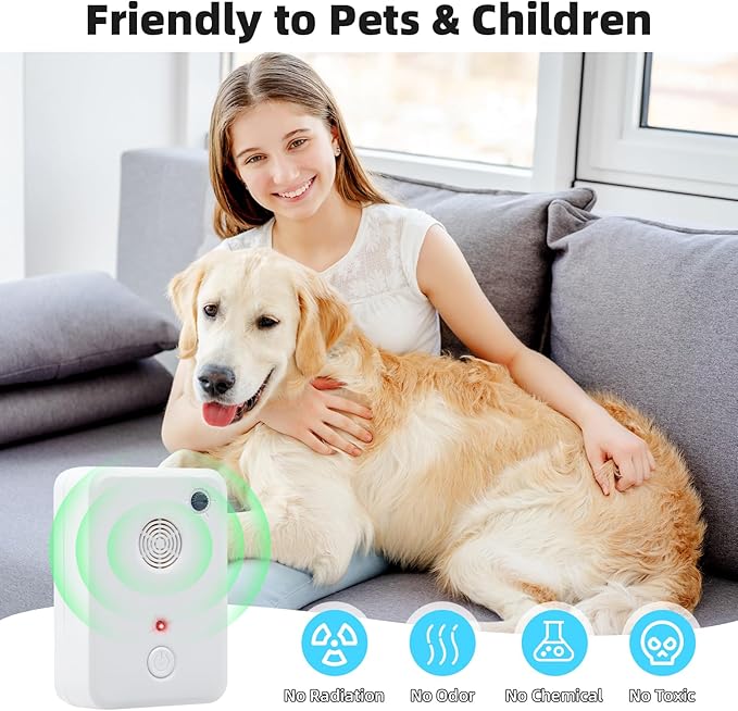 Bat Deterrent Devices: Plug in Bat Deterrent for Attic,Outdoors & Indoors - Bats Removal Keep Away System for Porch,House,Friendly to Human & Pet (4)